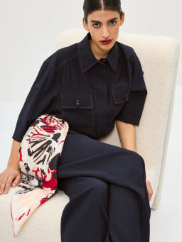 Блузка женская 12521-33100 navy blue