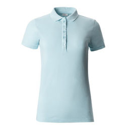 Футболка поло женская MINAKU: Basic line, голубая, размер 42