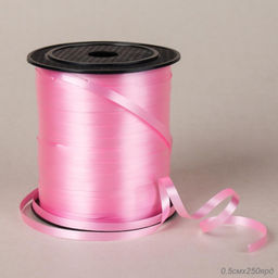 Лента декоративная 0,5см х 250 ярд / ZH24-002pink /уп 100/розовая - ГалеонТрейд фото 2