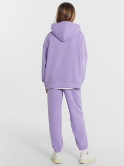 Комплект для девочек (толстовка, брюки, футболка) фиолетовый с печатью - Mark formelle фото 5