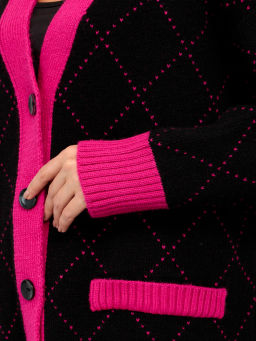 JETTY Кардиган вязаный на пуговицах оверсайз