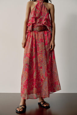 FALDA ESTAMPADA CINTUR?N / Multicolor - Zara фото 2
