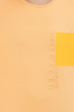U. S. Polo Assn Мужская футболка оверсайз с круглым вырезом цвета дыни - U.s. polo assn фото 6
