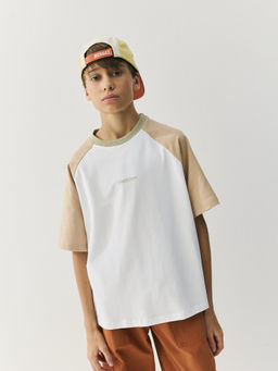 Футболка Колор блок Тофу/Песок 7+ - Bungly фото 4