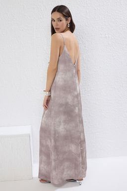 TRENDYOLMILLA Vizon Soyut Maxi Dokuma Elbise TWOSS25EL00745 фото 5