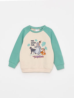 Bisiklet Yaka Uzun Kollu Bask?l? Erkek Bebek Sweatshirt Pantolon 2li Tak?m - Waikiki фото 2