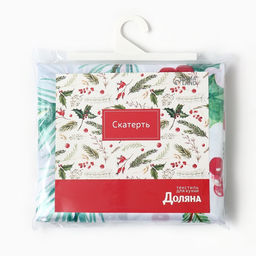 Скатерть новогодняя «Доляна» Rowan, 145×300 см, 100% п/э