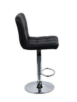 Комплект барных стульев «Клик Мебель», с подъёмным механизмом, искусственная кожа, цвет чёрный, 2 шт.