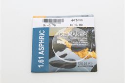 Линзы ASPHRIC (ICE MAKER) Ф75 индекс 1.61 (зелёный блик) минус