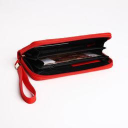Кошелёк на молнии, цвет красный - Simaland фото 4