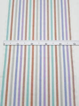 Холст полотенечный Мятные/красные/серые полосы, ш.0.5м, лен-30%, хл-70%, 140гр/м.кв - Купава фото 4