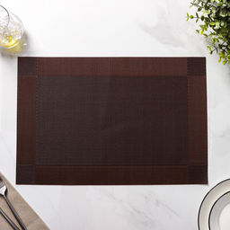 Набор салфеток сервировочных на стол Доляна Шахматы, 4530 см, 4 шт, цвет коричневый  фото 4