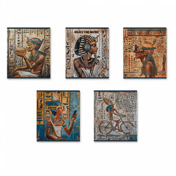 Цена за 5 шт. Тетрадь общая ученическая ErichKrause Newgypt, 48 листов, клетка, матовая ламинация+выборочный УФ-лак_MIX-PACK фото 2