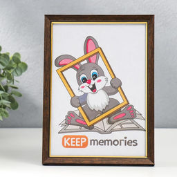 Цена за 2 шт. Фоторамка для фото 15×21 см Keep memories, Asta, пластик, коричневый с золотом