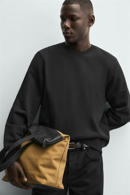 HEAVY WEIGHT CREW NECK SWEATSHIRT - Zara фото 5