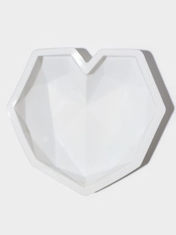 Форма для муссовых десертов и выпечки KONFINETTA Геометрия любви, силикон, 21.5?20?6 см, белая