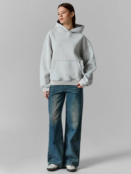 Теплое худи женское серое с начесом - Mark formelle фото 4