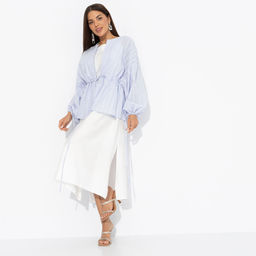 Костюм с юбкой из хлопка Цвет нежности (sky) - Charutti фото 2