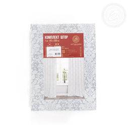 Шторы для гостиной с подхватом Вензель серый 145*260/Шторы: 1 шт.- 145*260, подхваты: 1 шт. Шторы АРТ ДИЗАЙН для гостиной  фото 5