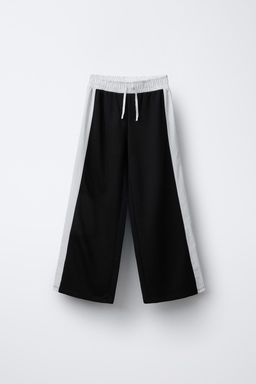 STRIPED WIDE-LEG TROUSERS