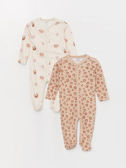 V Yaka K?z Bebek Tulum 2li (0-12 Ay Patikli, 12 Ay+ Patiksiz)