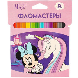Фломастеры Минни и Единорог, 12 цветов, вентилируемый колпачок - Disney фото 10