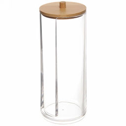 Цена за 2шт. Диспенсер для ватных дисков "БРАМИНГЕМ", прозрачный, 18*7см