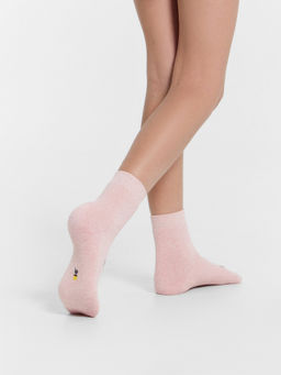 Цена за 5 пар! Носки детские в цвете розовый меланж с рисунком в виде медвежат - Mark formelle фото 3