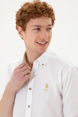 Мужская белая рубашка с длинным рукавом - U.s. polo assn фото 16