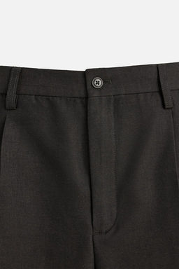 COTTON/WOOL PLEATED TROUSERS - Zara фото 19