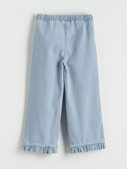 Beli Lastikli K?z ?ocuk Jean Pantolon