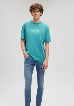 Mavi Logo Bask?l? Mavi Tisort