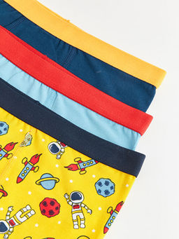 Bask?l? Pamuklu Erkek ?ocuk Boxer 3l? - Waikiki фото 3