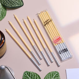 Свечи для торта, 6 штук «Исполнение желаний», 15 см, жёлтый