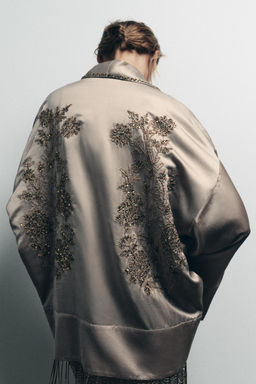 LIMITED EDITION EMBROIDERED BEADED KIMONO - Zara фото 3