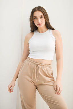 Майка-топ Кашкорсе рубчик лапша - Оптима фото 47