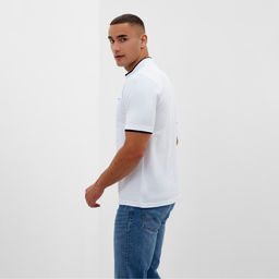 Футболка поло мужская MINAKU REGULAR FIT: белая, р-р 44