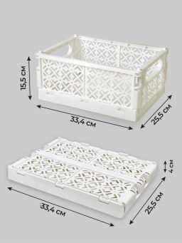 ЯЩИК СКЛАДНОЙ STOCKY L 334х250х155ММ, 10,5Л (Белый) - Econova фото 11