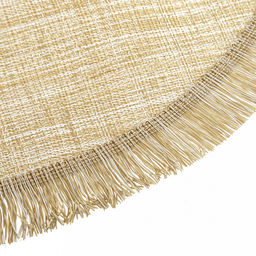 Салфетка под горячее (термосалфетка) Бохо д38см, с бахромой, оливковый меланж (Китай) - Домашняя мода фото 4