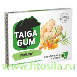 Смолка Taiga Gum "IMMUNO" №5 по 0,8 г, в растит. пудре, без сахара "Алтайский нектар"