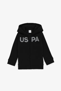Erkek Bebek Siyah KapГЕonlu FermuarlД Basic Sweatshirt