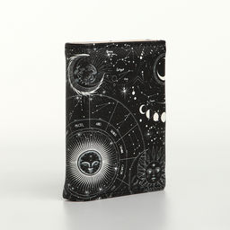 Кошелёк женский на кнопке, 10.5×2.5×8.5 см, чёрный/белый