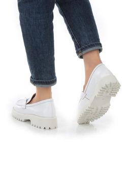 03-HP9967B WHITE Лоферы женские (натуральная кожа)