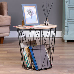 Столик журнальный «Клик Мебель. Корзинка», 400×405 мм, цвет чёрный