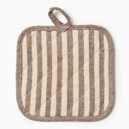 Цена за 2 шт. Прихватка «Доляна. Полоса», коричневая, 17×17 см, 50% п/э, 50% хлопок