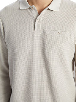 Polo Yaka Uzun Kollu Erkek Sweatshirt