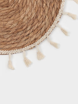 Салфетка сервировочная на стол Доляна «Фина», d=30 см, бежевая