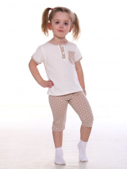 №170 Пижама детская (Бежевый_горох) - Итос-плюс фото 2