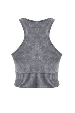Trendyolmilla Lacivert Seamless/Dikissiz Crop Y?kamal? Halter Yaka Orme Spor Ust/Bluz THMSS23SS00004  фото 8