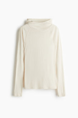 Top de deporte de lana con capucha